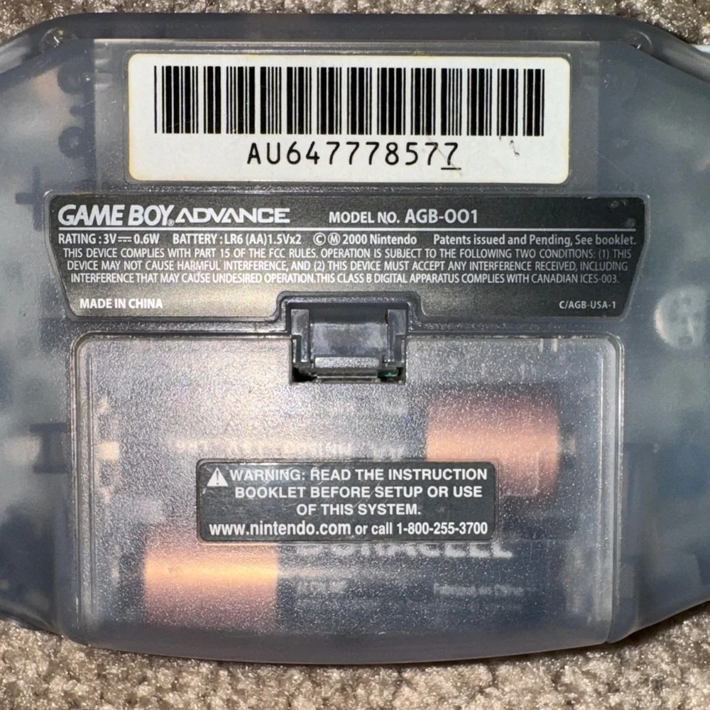 Nintendo Game Boy Advance - Translucent Gray